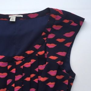 Halogen pleated lips midi dress